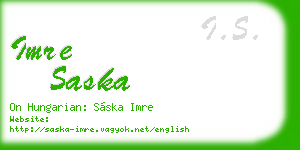 imre saska business card