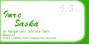 imre saska business card